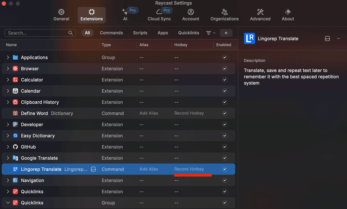 Record Hotkey